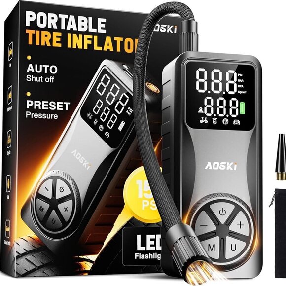 AOSKI Other - Tire Inflator Portable Air Compressor: 4X Faster 150 PSI Cordless Air Pump - NEW